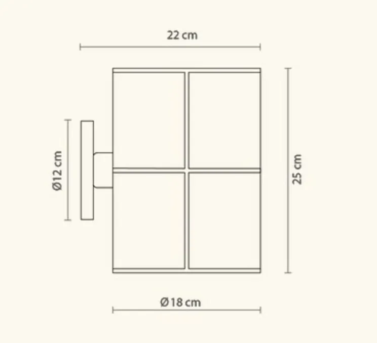 Applique murale, Rania, blanc, Ø18cm, H25cm - Robin