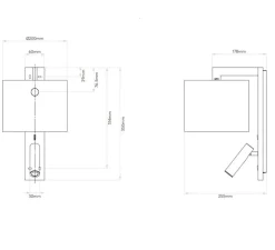 Applique murale, Ravello LED Leader, blanc, nickel, L20cm, H35cm - Astro