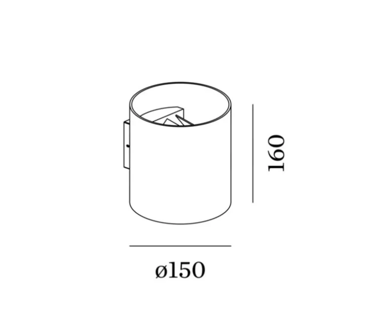 Applique murale, Ray 4.0 LED, blanc, LED, dim, 2700K, 650 lm, H16cm, Ø15cm - Wever&Ducré