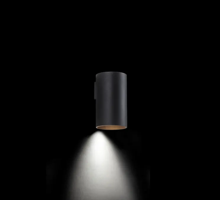 Applique murale, RAY mini 1.0, noir, Ø6,7cm, H11,5cm - Wever&Ducré