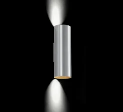 Applique murale, RAY mini 2.0, aluminium brossé, Ø6,7cm, H20cm - Wever&Ducré