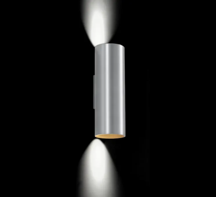 Applique murale, RAY mini 2.0, aluminium brossé, Ø6,7cm, H20cm - Wever&Ducré