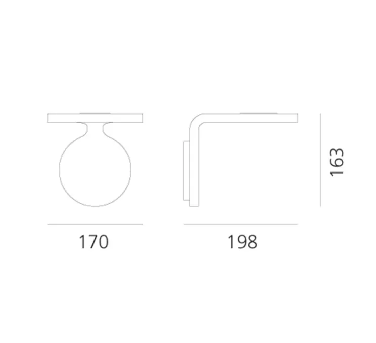 Applique murale, Rea 17, blanc, LED, 3000K, 1950lm, L17cm, H16,3cm - Artemide