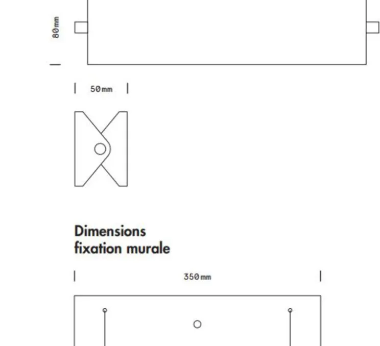 Applique murale, Rectangle L, noir et or, 2700K, L37cm, H8cm - Daniel Gallo