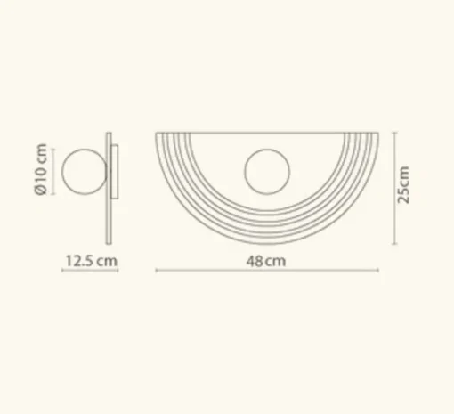 Applique murale, Regina Wall, grey recycled plastic, L48cm, H25cm - Robin