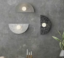 Applique murale, Regina Wall, black recycled plastic , L48cm, H25cm - Robin