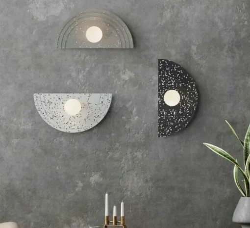 Applique murale, Regina Wall, black recycled plastic , L48cm, H25cm - Robin