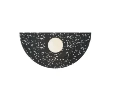 Applique murale, Regina Wall, black recycled plastic , L48cm, H25cm - Robin