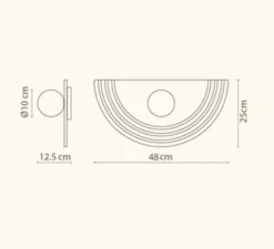 Applique murale, Regina Wall, black recycled plastic , L48cm, H25cm - Robin