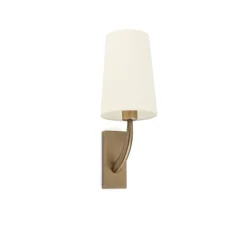 Applique murale, Rem, vieil or, beige, L16,5cm, H47cm - Faro