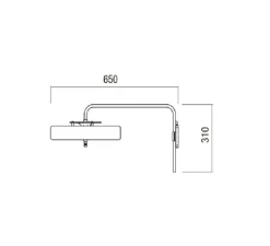 Applique murale, Revolve , blanc, LED, Ø65cm, H31cm - Bert Frank