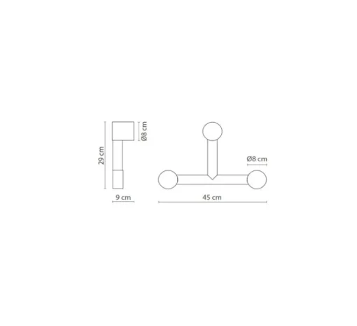 Applique murale, Rigoberta indirect trio, blanc mat, LED, 3000K, 1840 lm, L45cm, H29cm - Robin