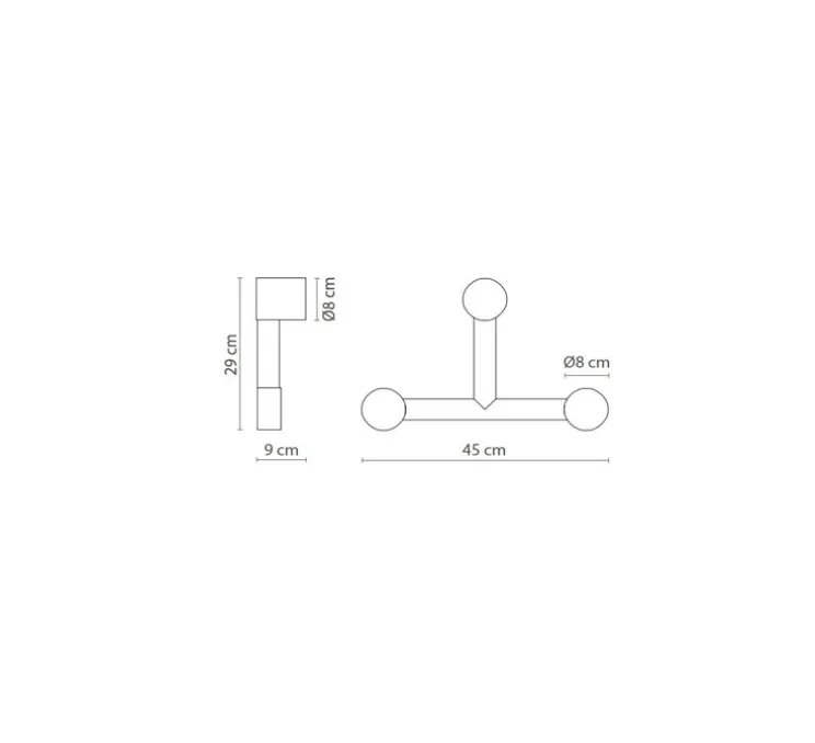 Applique murale, Rigoberta indirect trio, blanc mat, LED, 3000K, 1840 lm, L45cm, H29cm - Robin