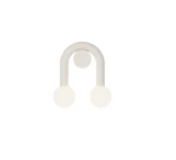 Applique murale, Rigoberta direct super curved, blanc, L26cm, H23cm - Robin