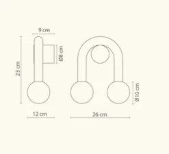 Applique murale, Rigoberta direct super curved, blanc, L26cm, H23cm - Robin