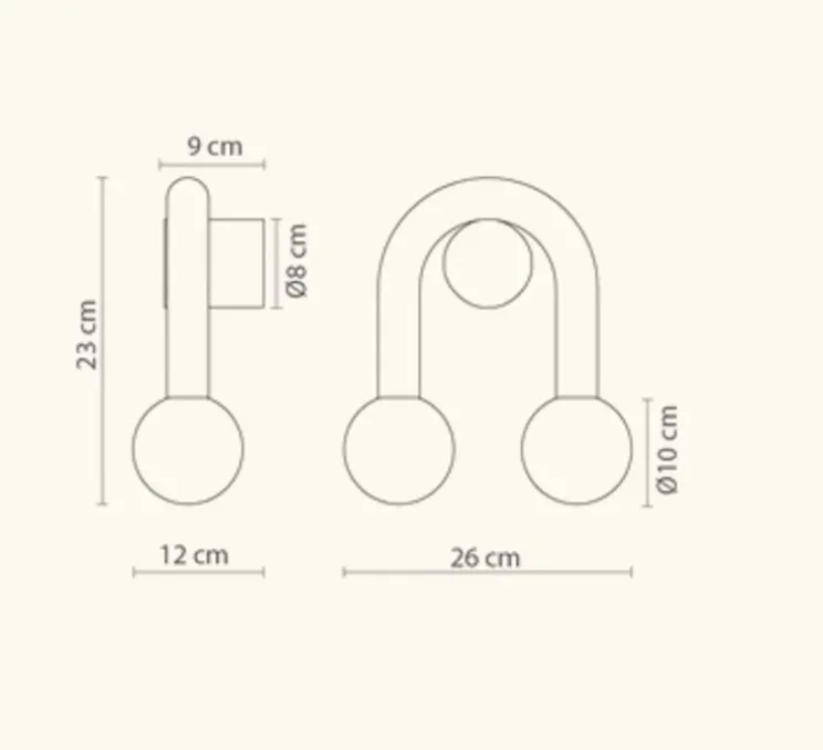 Applique murale, Rigoberta direct super curved, blanc, L26cm, H23cm - Robin