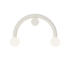 Applique murale, Rigoberta direct curved, blanc, L52cm, H23cm - Robin