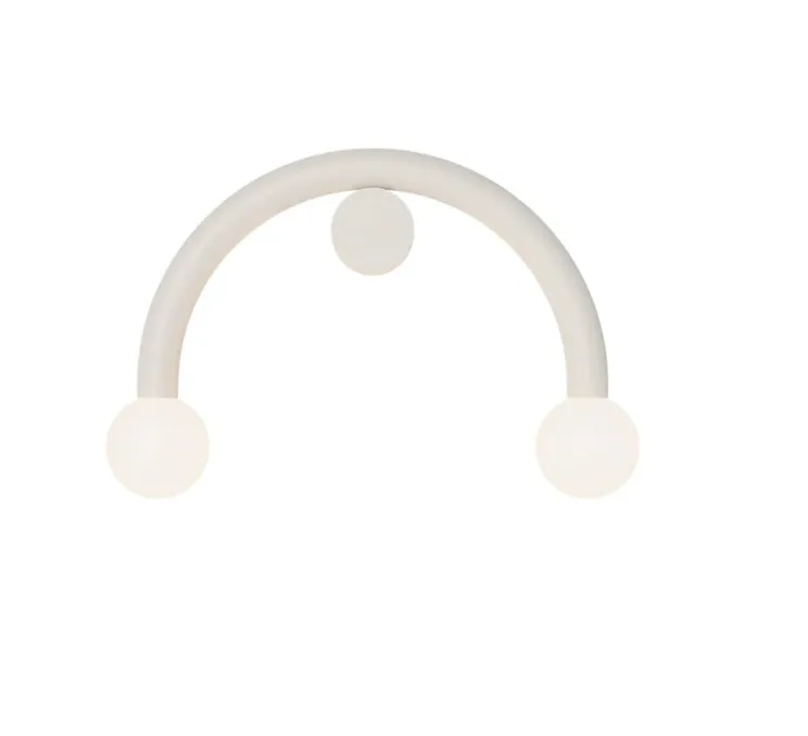 Applique murale, Rigoberta direct curved, blanc, L52cm, H23cm - Robin