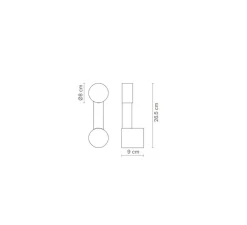 Applique murale, Rigoberta indirect mono, blanc mat, LED, 3000K, 1840 lm, Ø9cm, H26,5cm - Robin