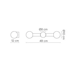 Applique murale, Rigoberta direct duo, or, L26cm, H27,5cm - Robin