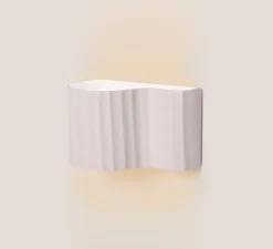 Applique murale, Rippo, blanc coquillage, L22cm, H12,6cm - Lobo Atelier