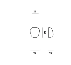 Applique murale, Rituals 3 Semi, blanc et blanc, L19cm, H21cm - Foscarini