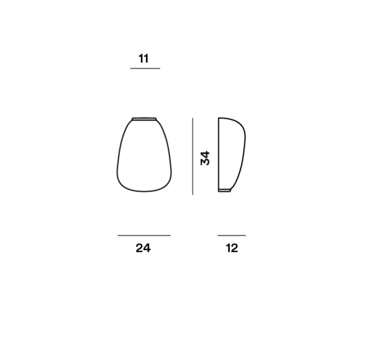 Applique murale, Rituals 1 Semi, blanc, L24cm, H34cm - Foscarini