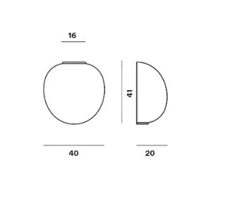 Applique murale, Rituals XL semi, blanc, L40cm, H41cm - Foscarini