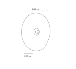 Applique murale, Rivage M, naturel, Ø68cm, P10cm - Market Set