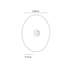 Applique murale, Rivage S, naturel, Ø58cm, P10cm - Market Set