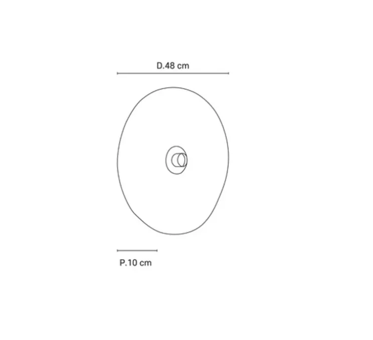 Applique murale, Rivage XS, naturel, Ø48cm, P10cm - Market Set