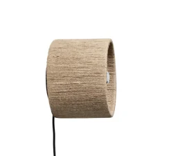 Applique murale, Ro, Straight, jute, Ø23cm, H23cm - Made by Hand