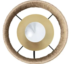 Applique murale, Ro, Straight, jute, Ø23cm, H23cm - Made by Hand