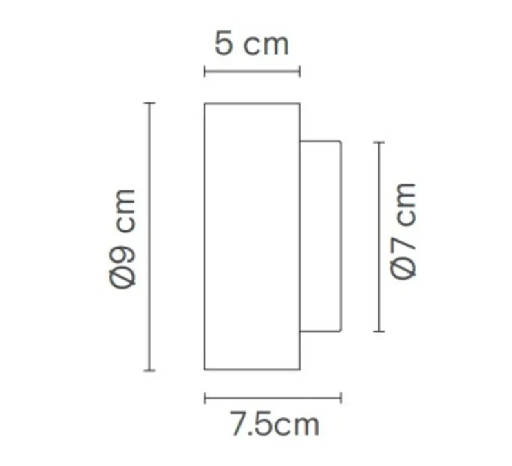 Applique murale, Rock 9, blanc, IP44, LED, 3000K, 350 lm, Ø9cm, H7,5cm - Robin