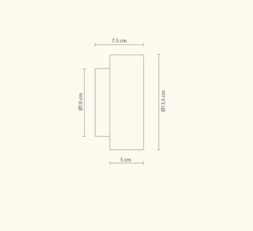 Applique murale, Rock IP44, Albâtre, IP44, LED, 3000K, 350lm, L14cm, H14cm - Robin