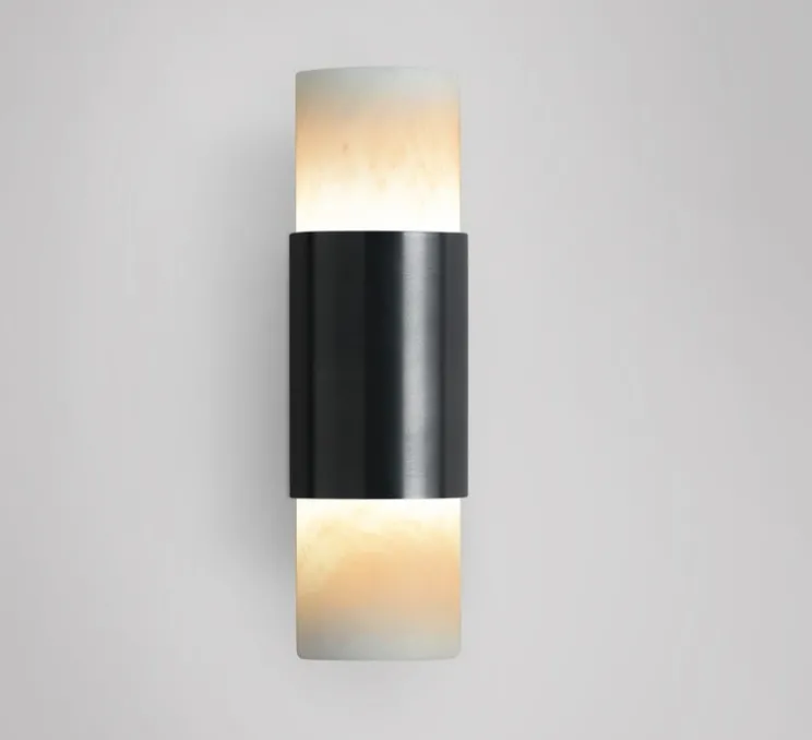 Applique murale, Roma, bronze et albâtre, LED, 2700K, L5,4cm, H8,5cm - CTO lighting