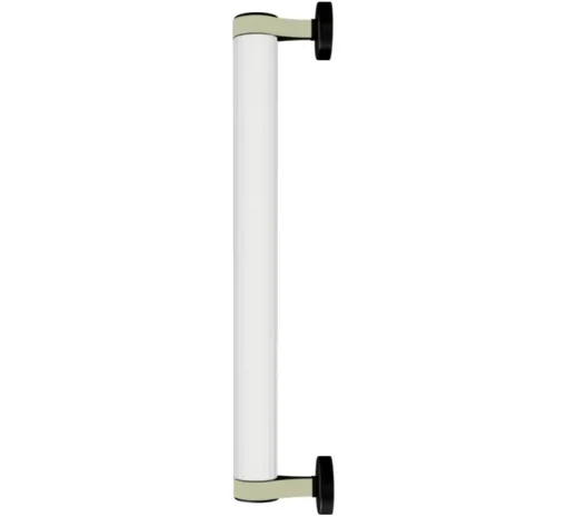 Applique murale, Roseline, transparent, beige, noir, IP44, LED, 2700K, 500 lm, L11cm, H56cm - Robin