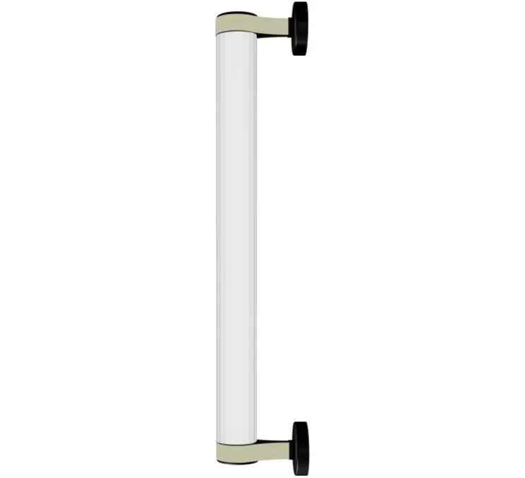 Applique murale, Roseline, transparent, beige, noir, IP44, LED, 2700K, 500 lm, L11cm, H56cm - Robin