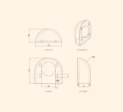 Applique murale, Roucaou, bronze texturé, L11,8cm, H11cm - Margaux Keller Collections