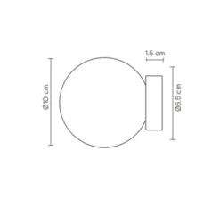 Applique murale, Royal simple, Albâtre, L11,5cm, H10cm - Robin