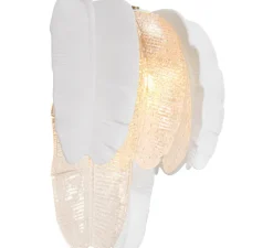 Applique murale, Saint Lucia, blanc, verre texturé, L45cm, H35,5cm - Eichholtz