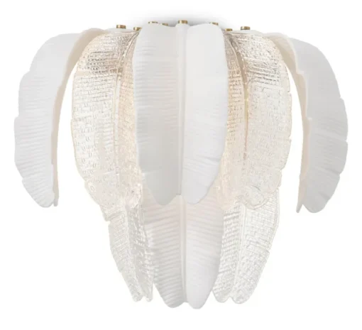 Applique murale, Saint Lucia, blanc, verre texturé, L45cm, H35,5cm - Eichholtz