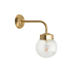 Applique murale, salle de bain, Light.o.101, avec glass031, laiton, IP43, Ø15cm, H30,9cm - Zangra