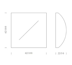 Applique murale, Saori, blanc, Ø62cm, H22cm - Nemo Lighting