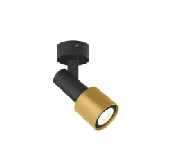 Applique murale, Sara On Base 1.0, noir et or, Ø5,5cm, H15cm - Wever & Ducré