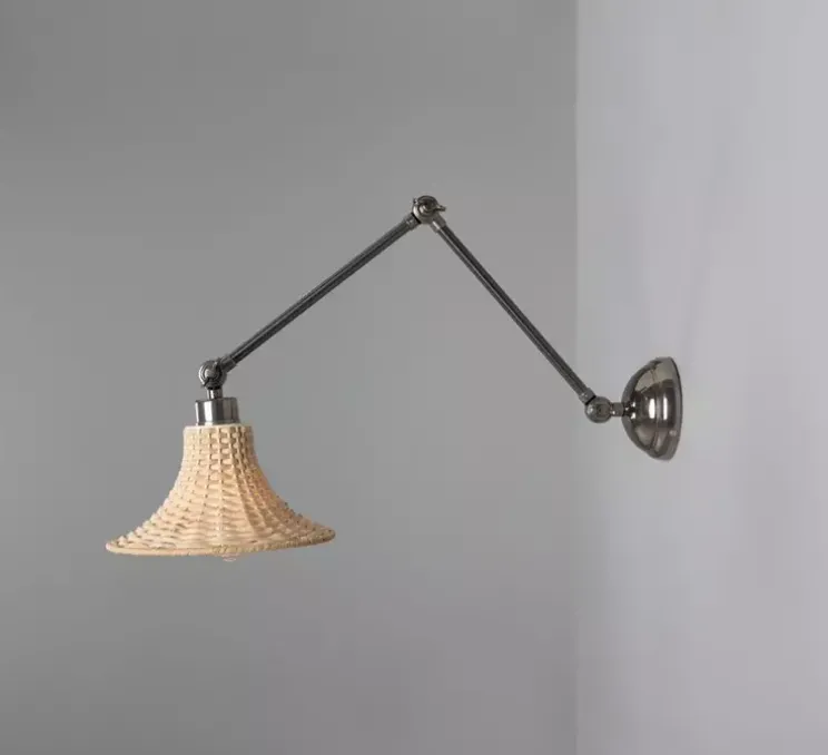 Applique murale, Savannah Small, argent antique, Ø24cm, H65cm - Mullan Lighting