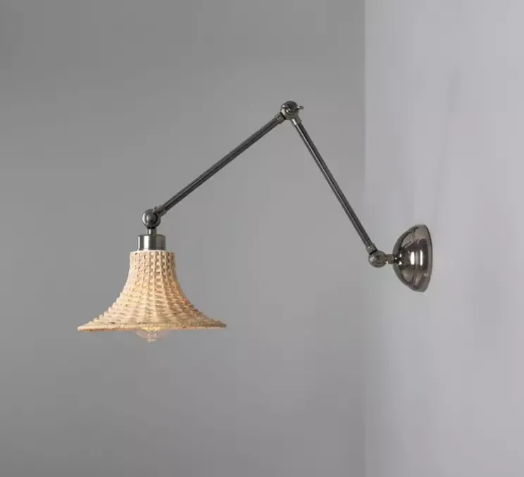 Applique murale, Savannah Small, argent antique, Ø24cm, H65cm - Mullan Lighting