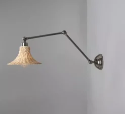 Applique murale, Savannah Small, argent antique, Ø24cm, H65cm - Mullan Lighting