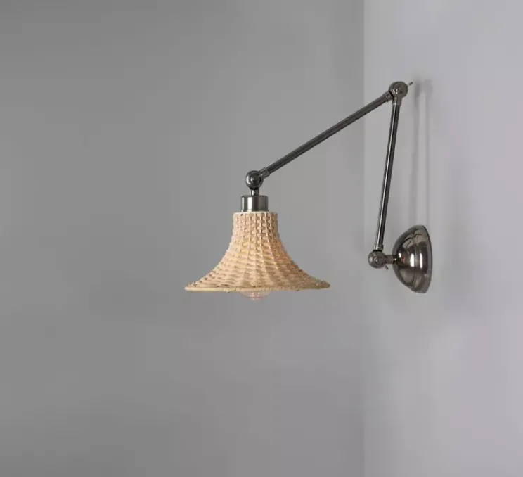 Applique murale, Savannah Small, argent antique, Ø24cm, H65cm - Mullan Lighting