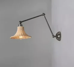 Applique murale, Savannah Small, argent antique, Ø24cm, H65cm - Mullan Lighting